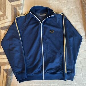 Fred Perry Men's Navy Zip-Up Track Jacket